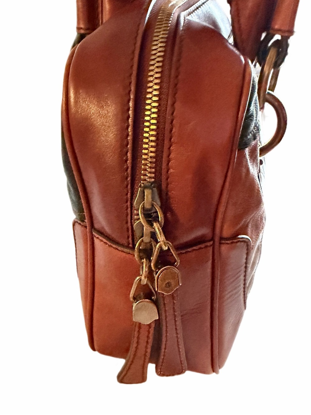 Authentic Dolce & Gabbana Vintage Miss Edge Patwork leather handbag w/gold - Picture 10 of 16